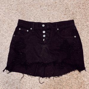 Carmar black denim skirt